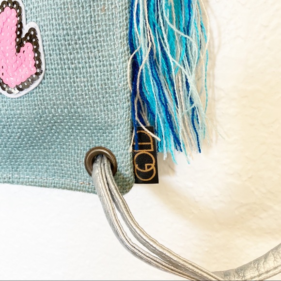 GOLD Diggers SD | Leather and Burlap Mini Bag - Picture 3 of 4